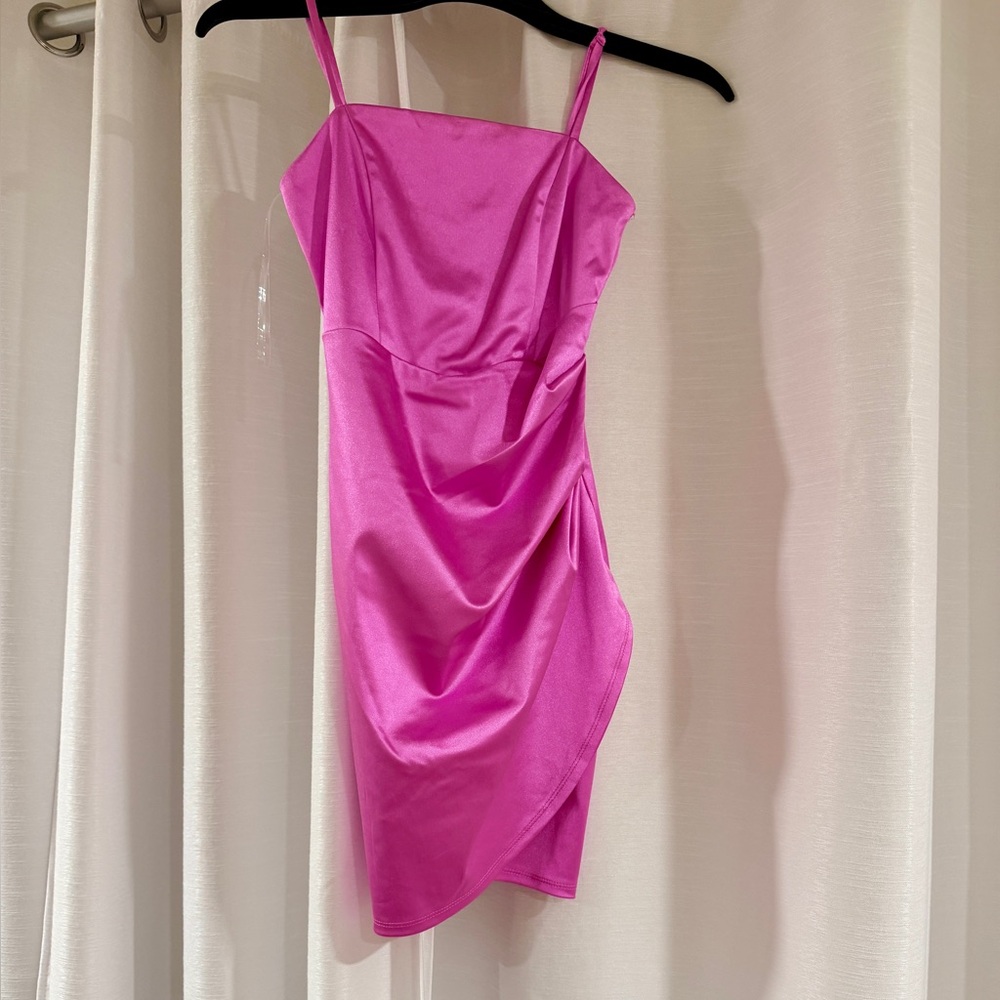Honey and Rosie Asymmetrical Pink Dress- tween/junior
